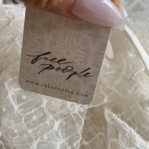 BNWT Free People tulle ivory  blouse sz Small $78 - Picture 8 of 9